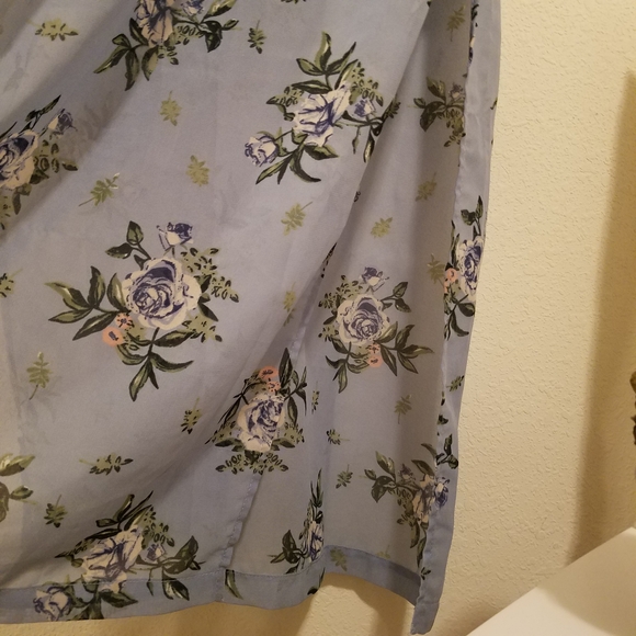 H&M Light Blue Floral Maxi Dress | Winter Formal Wedding Gown | New Years Eve - Picture 5 of 8